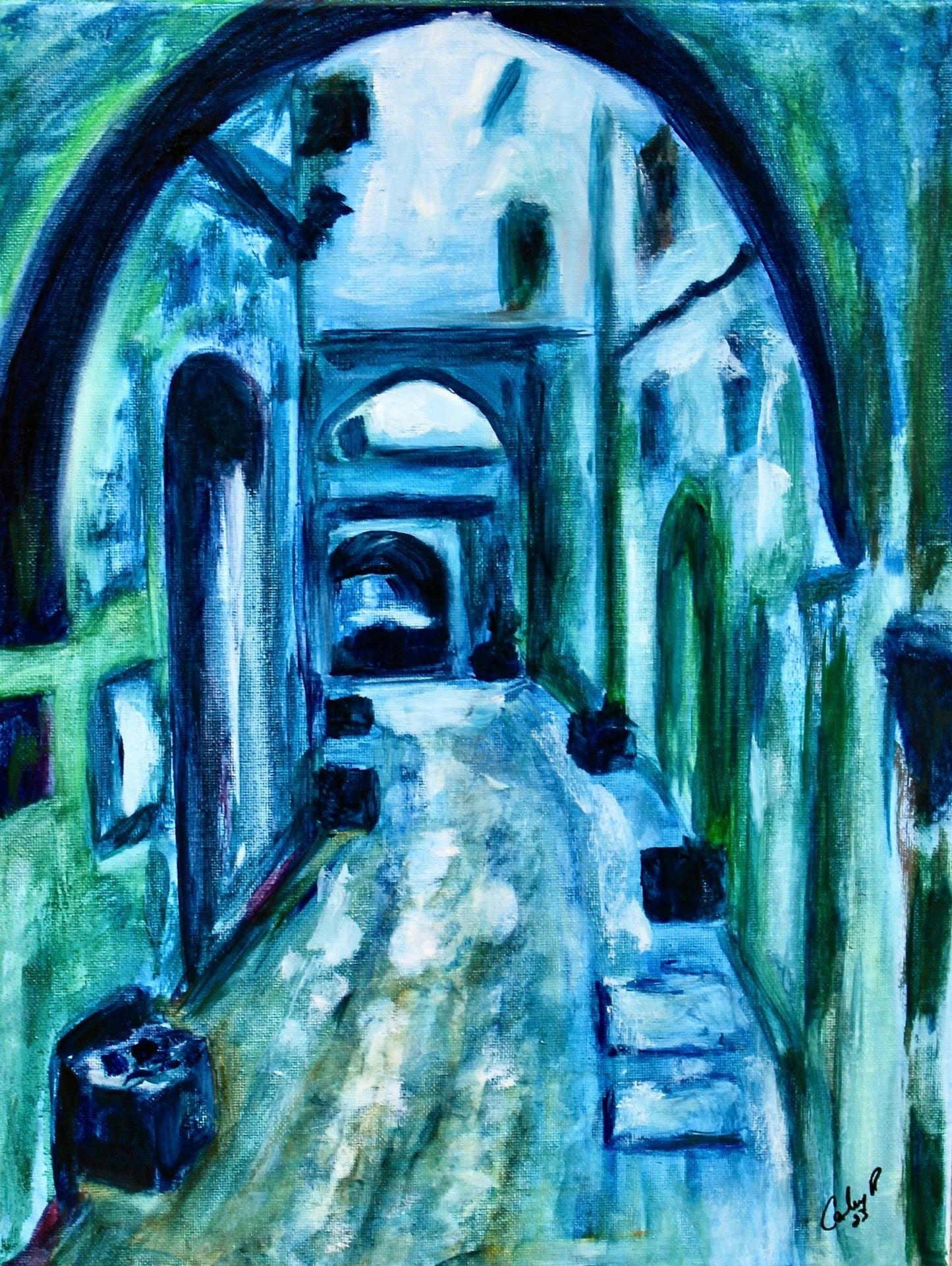 Blue streets of Europe - Carley Rangen Art